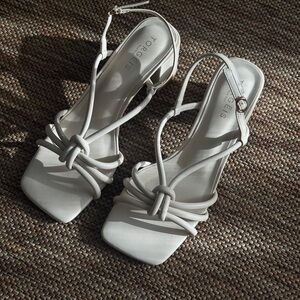 NEW* Stylish White Strappy Heel Sandals